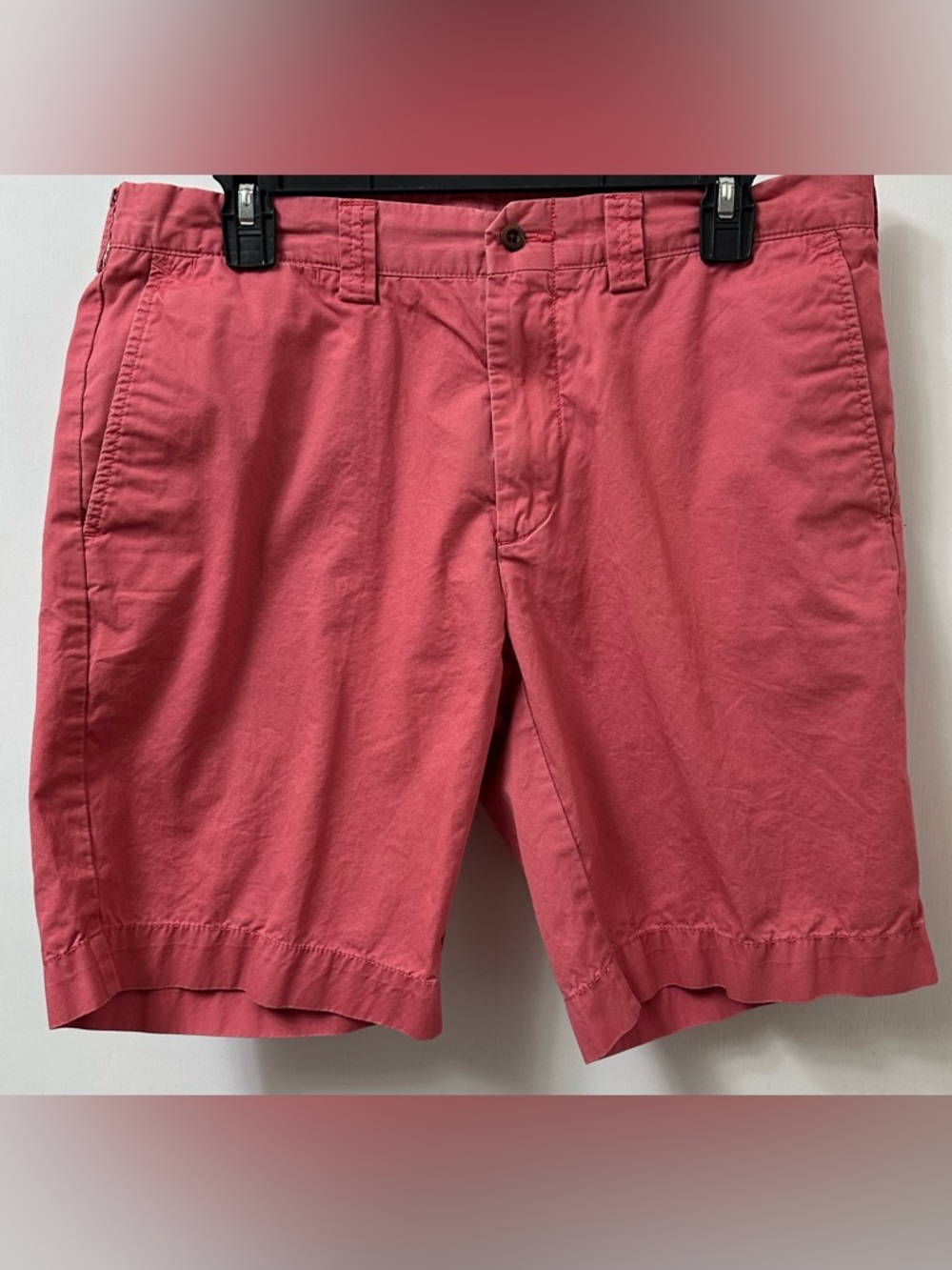 Polo by Ralph Lauren Men's Coral-Red Flat Front Shorts